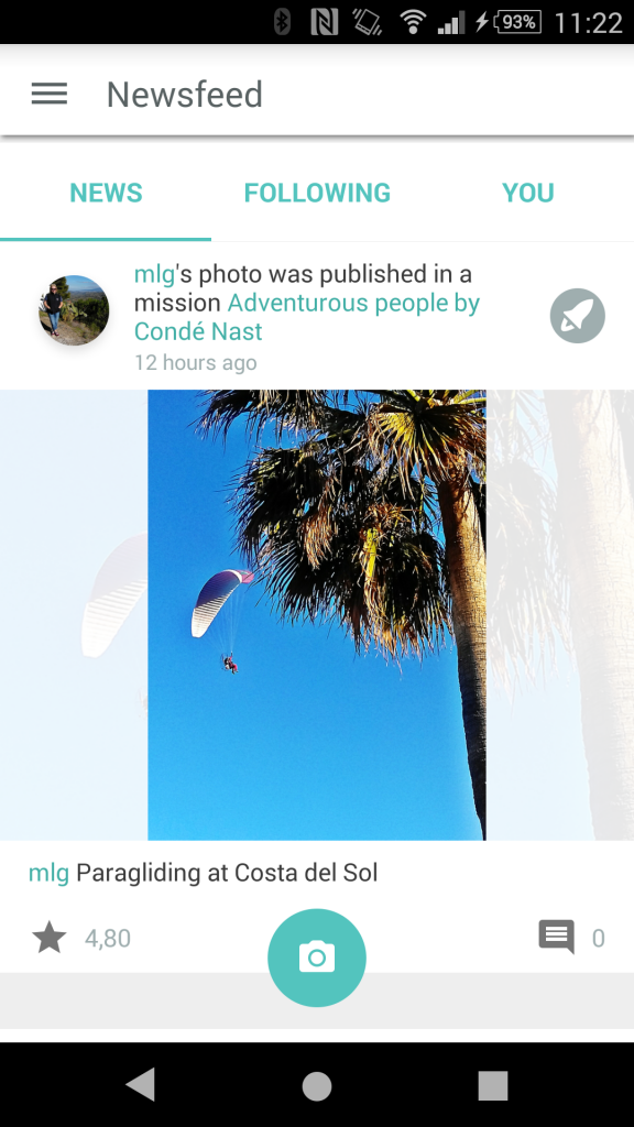 Foap 3.0 Newsfeed 截图